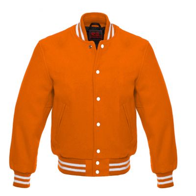 Varsity Classic jacket Orange-White trims